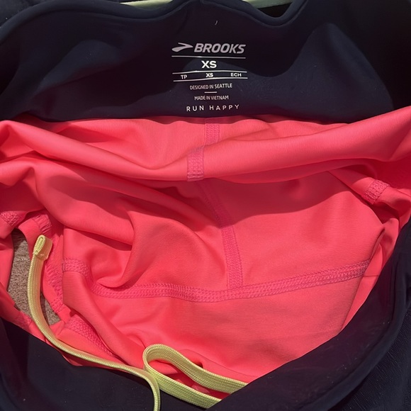 Brooks Women's Athletic Shorts - Navy and Pink - Picture 3 of 4